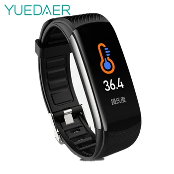 

2020 Smart Wristband Temperature Heart Rate Blood Pressure Monitor Fitness Tracker Health Bracelet Multi-function Waterproof