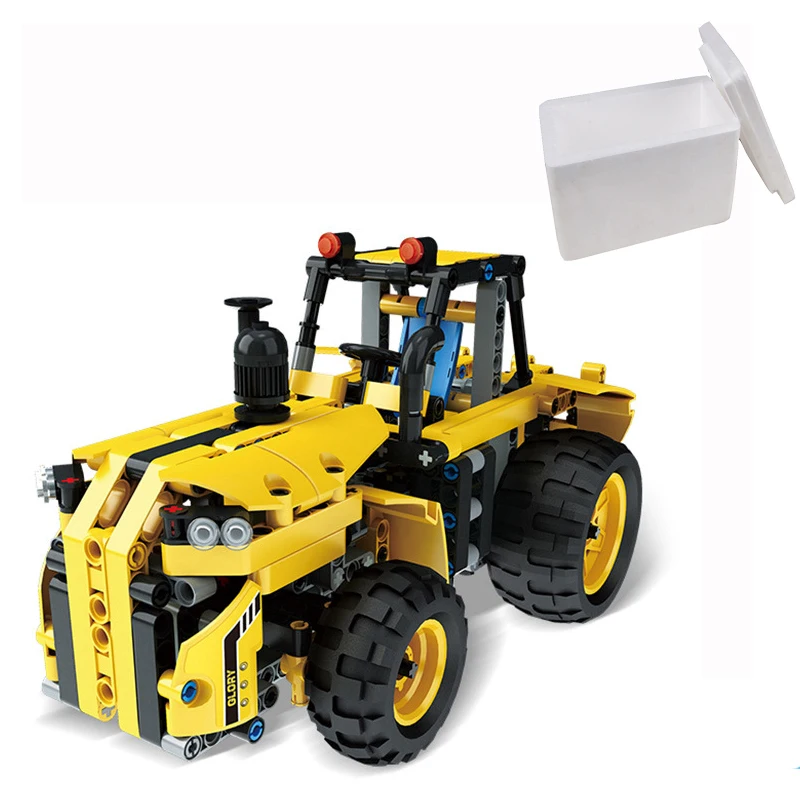 13016 Foam Box RC грузовик машинка из конструктора 13014 13015 13016 13017 Инженерная Бульдозер-погрузчик самосвал грузовик трактор, грузовики гусеничная игрушка RC автомобиль - Цвет: 13016 Foam Box