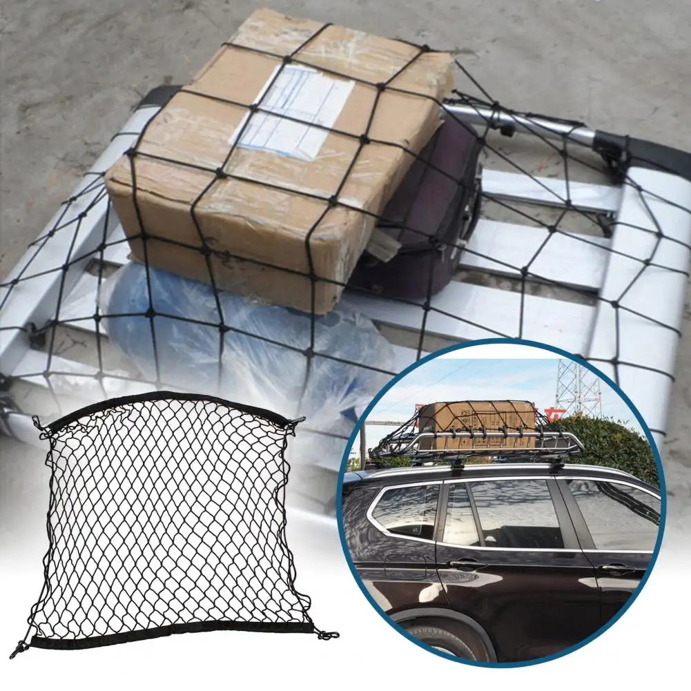 Roof Net High Strength Convenient Nylon Mesh Elastic Cargo Cover Net for SUV