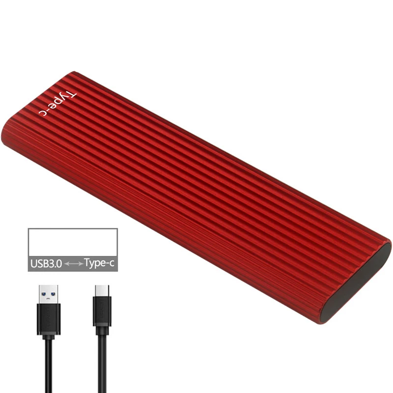Qиндийский M2 SSD чехол NVME SSD корпус M.2 для usb type C Алюминиевый жесткий диск Корпус для NVME PCIE M ключ SSD диск NVME SSD коробка