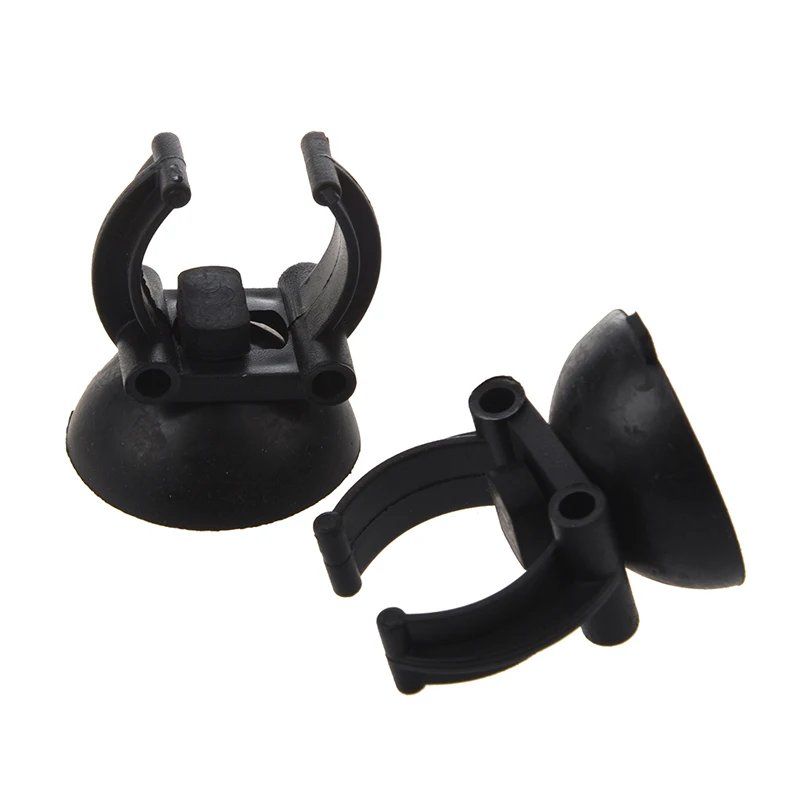 

2 Pcs Black Suction Cup Airline Clips Holders for Aquarium