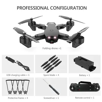 

L107 Foldable RC Drone 4K Optical Flow WIFI Dual Camera Headless Mode RC Helicopter Aircraft Remote Control Toys