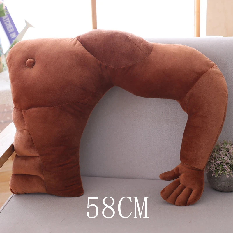 (C)58CM Pillow 1 шт. 45/58/80 см новые модные мышцы человек плюшевая игрушка подушка бойфренда Мягкие плюшевые игрушки куклы девушки лучший праздник подарки на день рождения - Цвет: (C)58CM Pillow