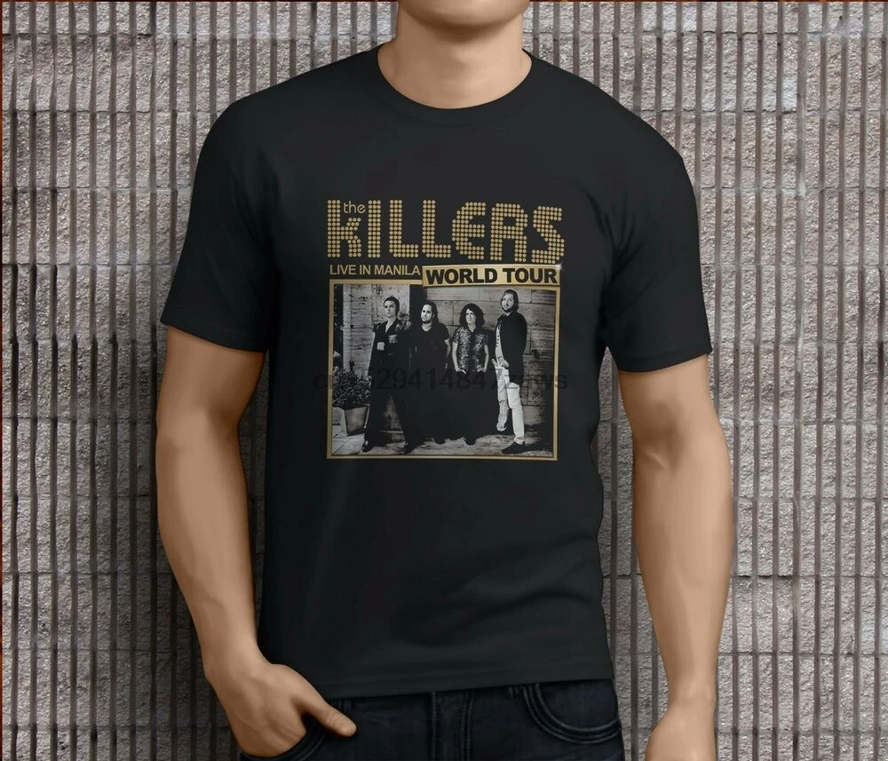 Новые популярные мужские черные футболки killer Tour Rock Band |