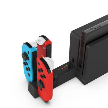 

For NS JoyCon Game Handle 4 in 1 Mini USB Charging Dock Base Game Console LED Charger for Nintend Switch JoyCon Game Controller