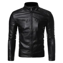 

Men Biker Leather Jacket Spring and Autumn 2020 New Men's Fashion Trend Decorative Motorcycle Leather Coat