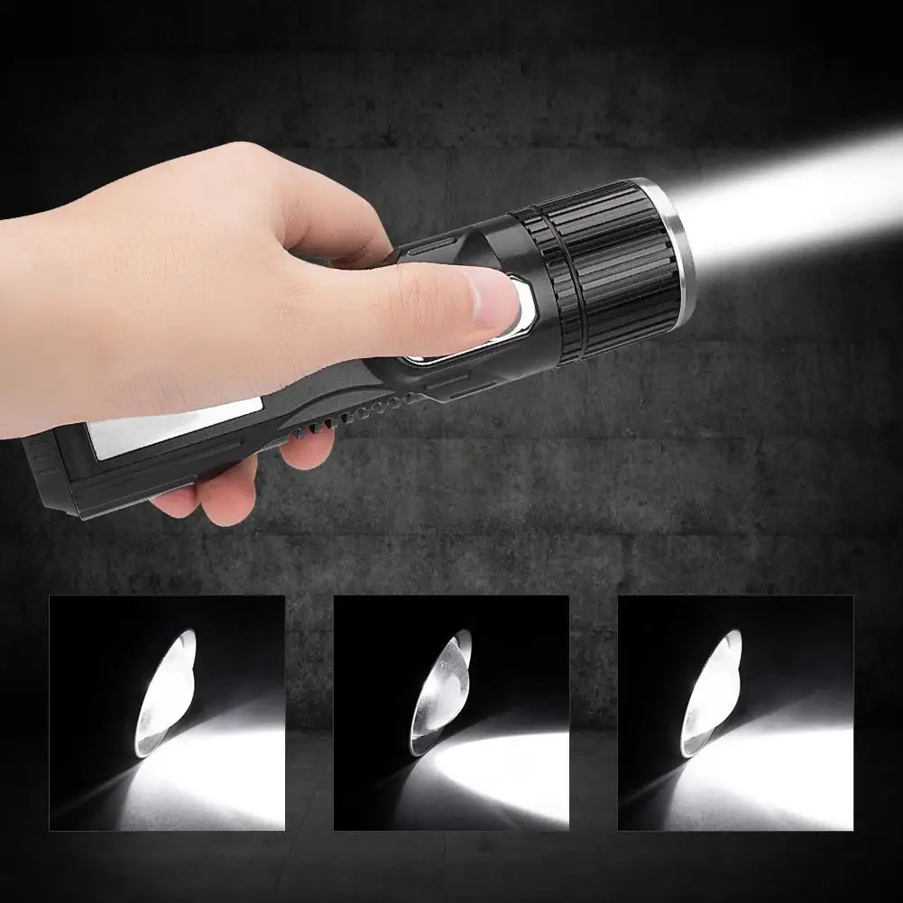 

LED Flashlight Work Light Aluminium Alloy USB Rechargeable Dimmable High Brightness for Camping Light Inspection Lamp