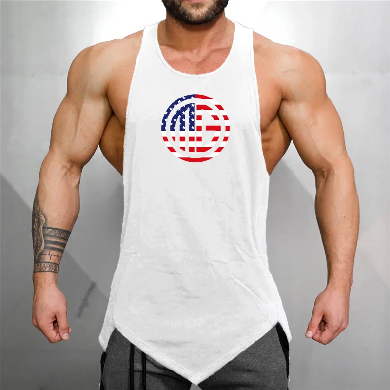 Brand Cotton Bodybuilding Stringer Tank Tops men Gyms Stringer Shirt