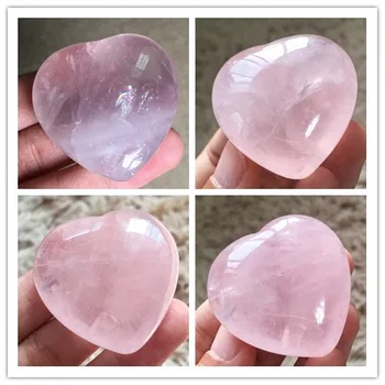 

Natural jewelry energy crystal natural powder crystal love heart shape healing stone array meditation