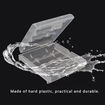 

Portable Plastic Storage Box Case Holder For 4 x 18650 Battery Case Holder Safe Dry Practical Durable Box for 18650 Battery