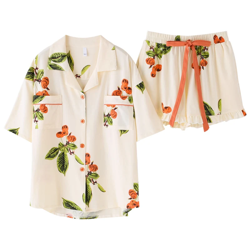 BZEL, Цветочная Пижама, женские пижамные комплекты, новая Хлопковая пижама с карманами, Пижама для женщин, качественный женский домашний костюм, одежда для дома - Цвет: floral