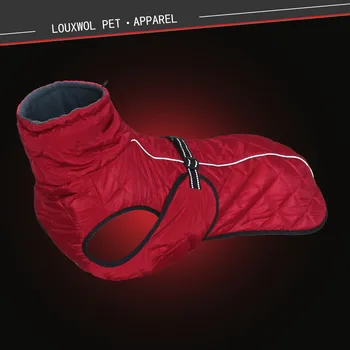 

Winter Jacket for Dogs Soft Fleece Lining Extra Warm Pet Coat Reflective Dog Clothes with Harness Leash hole Medium Large Dogs