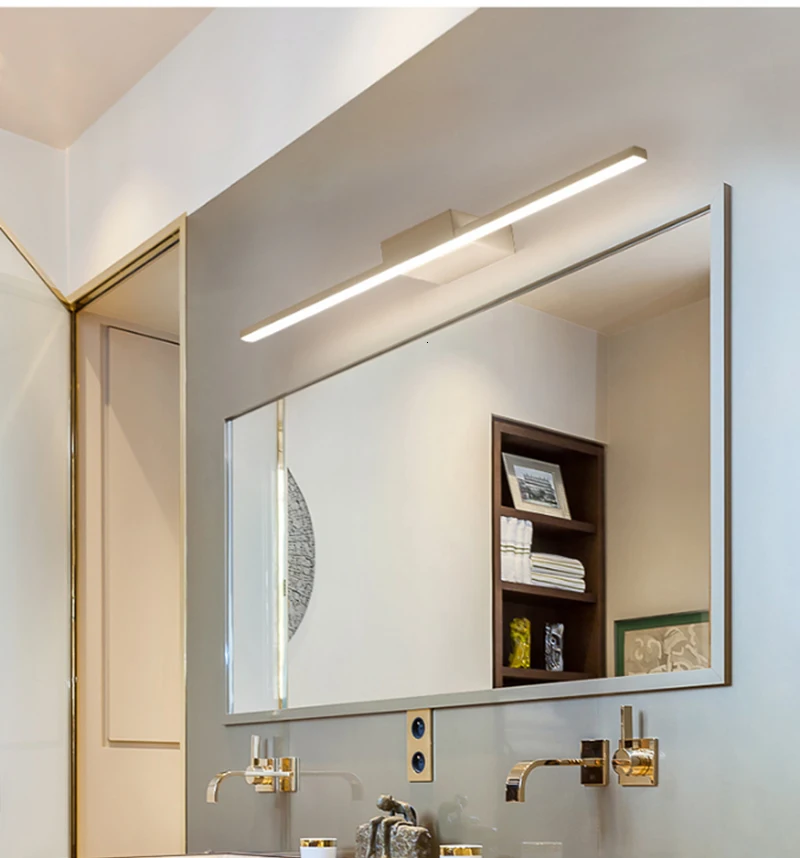 Простое современное светодиодное зеркало перед лампой для ванной комнаты зеркало для ванной комнаты освещение водостойкие