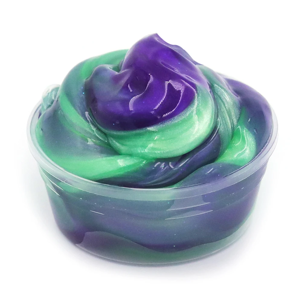 Пушистый слизи блеск шпатлевка мягкая глина светильник Playdough Lizun поставки слаймов талисманы Пластилин Жевательная Полимерная глина антистресс - Цвет: B