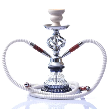 

Small Double Hose Hookah Portable Travel Shisha Pipe Nargile with Ceramic Flavor Bowl Charcoal Tongs Chicha Narguile Accessories