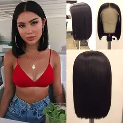 Bob Wig Lace Front Human Hair Wigs 13x4 Bob Frontal For Black Women Pre Plucked Brazilian Short Remy Hair 180 Density