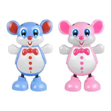 Милый электронный мультяшный мышонок, робот, кукла, развивающая логическое мышление, мышление, милые дети, поет, танцевальный светильник, животное, детская игрушка, подарок