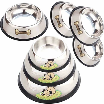 

Thicker Dog Bowl High Quality TeKKy Durable Dog food container comederos para perros Non slip Travel Training Supplies QKK60WS