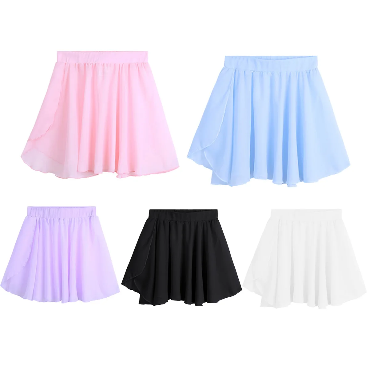 Iefiel для детей девочек Юбка для балета костюм классические колготы из мягкого шифона мини Обёрточная бумага юбки балерины танцевальный Юбка для девочек для выступлений на сцене