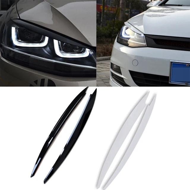 Abs Chrome For Volkswagen Vw Golf 7 Headlight Trim Lamp Eyebrow Cover Decoration Golf7 Gti Mk7 Car Stickers Aliexpress 