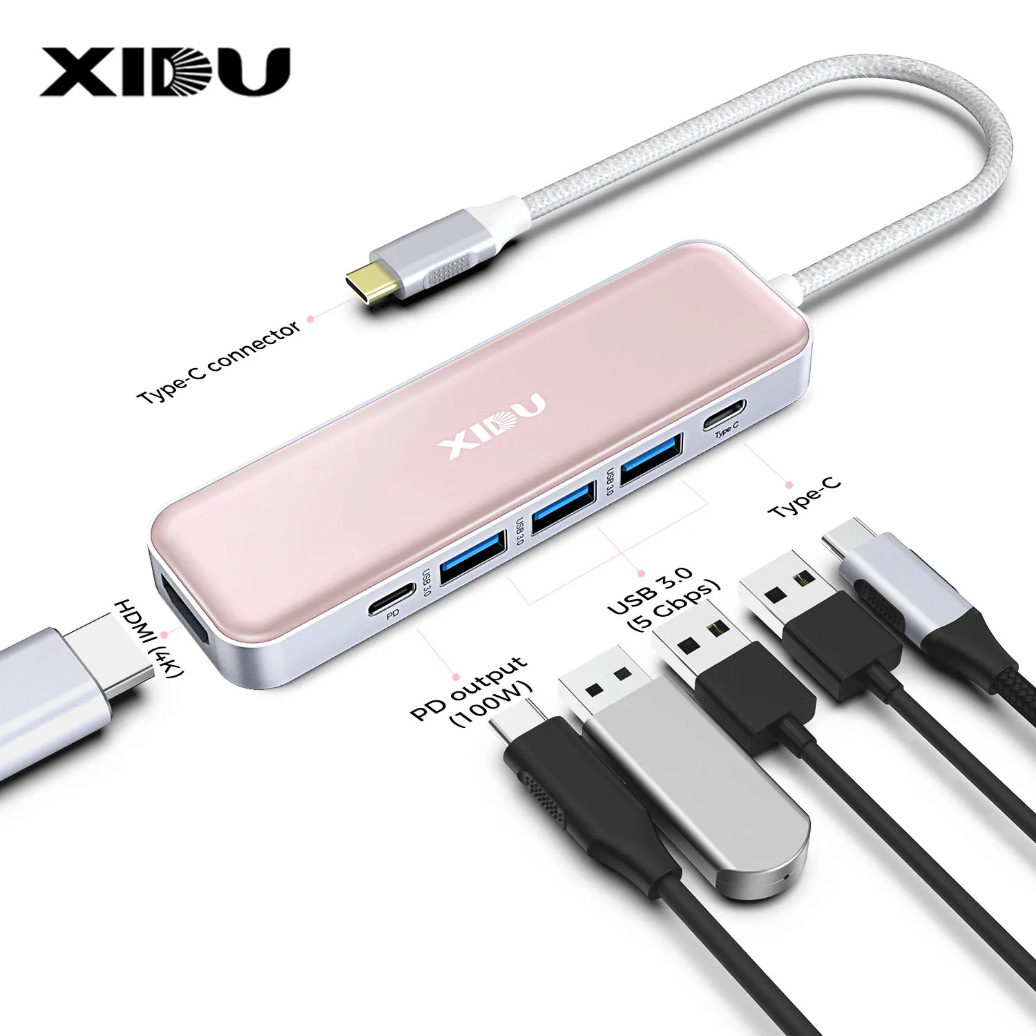 Type C to USB 3.0 USB 2.0 USB C Charging HUB Splitter For New Macbook Chromebook 