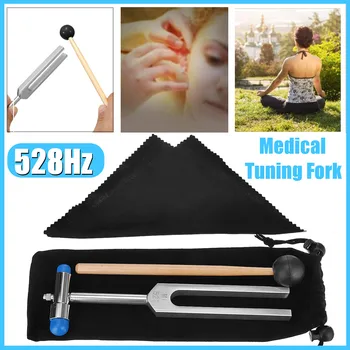 

528HZ Aluminum Alloy Tuning Fork Chakra Hammer With Mallet Sound Healing Therapy For Ear Care Medical Neurological Instrument