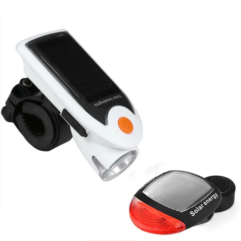 Велосипедный головной светильник s Набор с зарядкой от USB передняя лампа+ Солнечный задний светильник 240 люменов 5 режимов высокое яркое наружное Велосипедное водонепроницаемое устройство