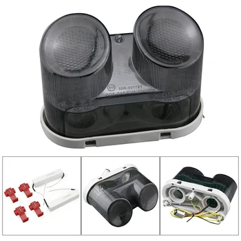 

E-MARK E11 Motorcycle LED Tail Brake Light Smoke Taillights w/ Turn Signal Lamp for YAMAHA YZF R1 2000-2001 FZ1 2001-2006