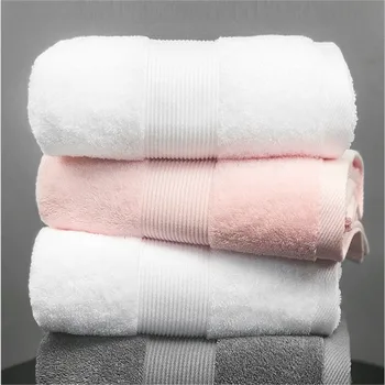 

White bath towel big size solid beach shower towels for bathroom hotel home beauty salon travel 80*180cm adult kids blanket pink