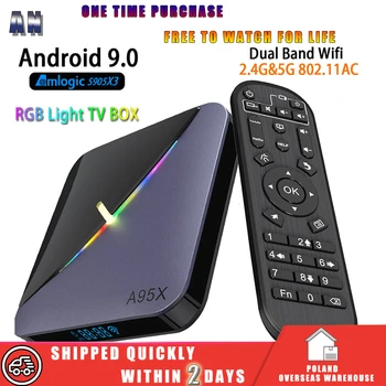

Smart TV BOX A95X F3 Air RGB Light Android 9.0 Google APP 4K Dual Wifi Media Player Play Store Free App Fast Set top BOX