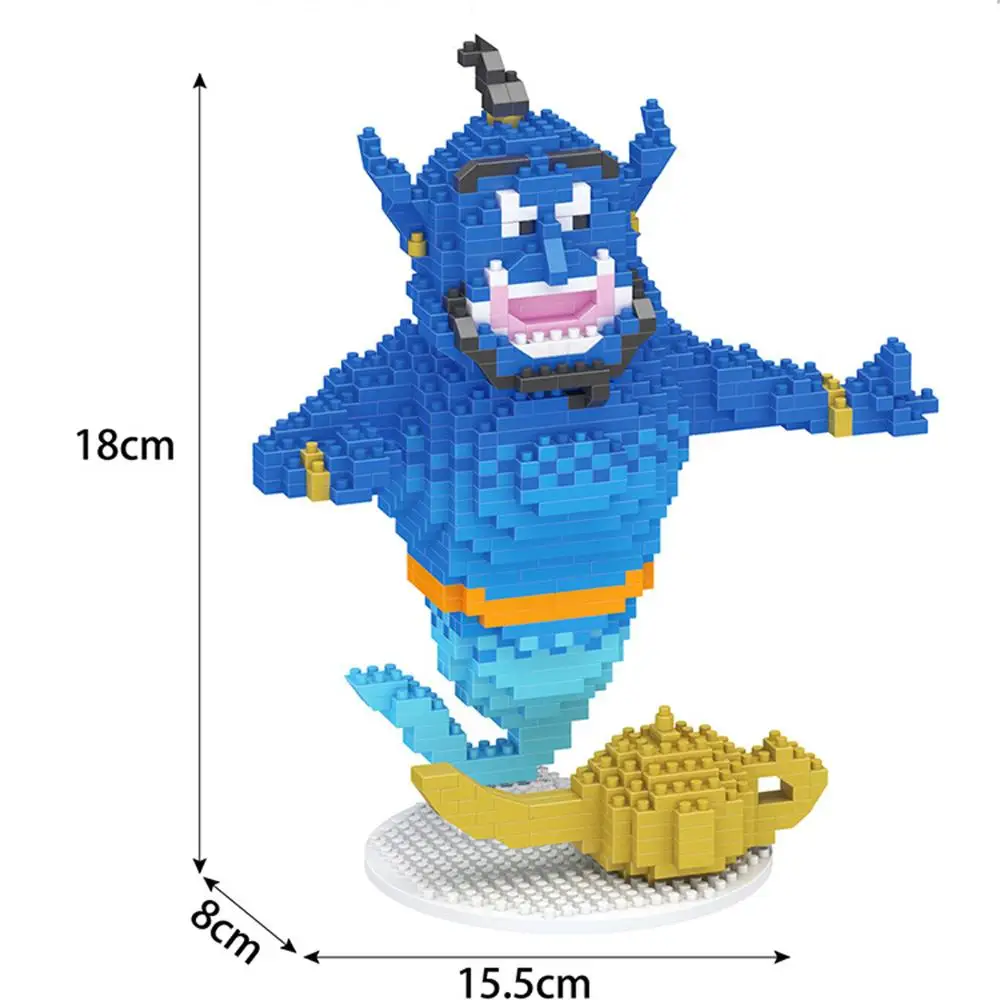 

hot LegoINGlys creators classic fairy tale Cartoon image Aladdin magic lamp Djinni Dei Genii mini micro diamond block brick toys