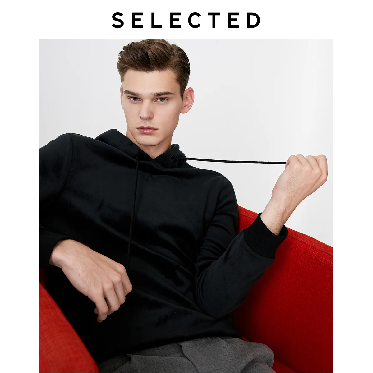 SELECTED Men's Winter Velvet Hooded Sweatshirt New Pullover Hoodies Clothes S | 41944D505 SELECTED Men's Winter Velvet Hooded Sweatshirt New Pullover Hoodies Clothes S | 41944D505