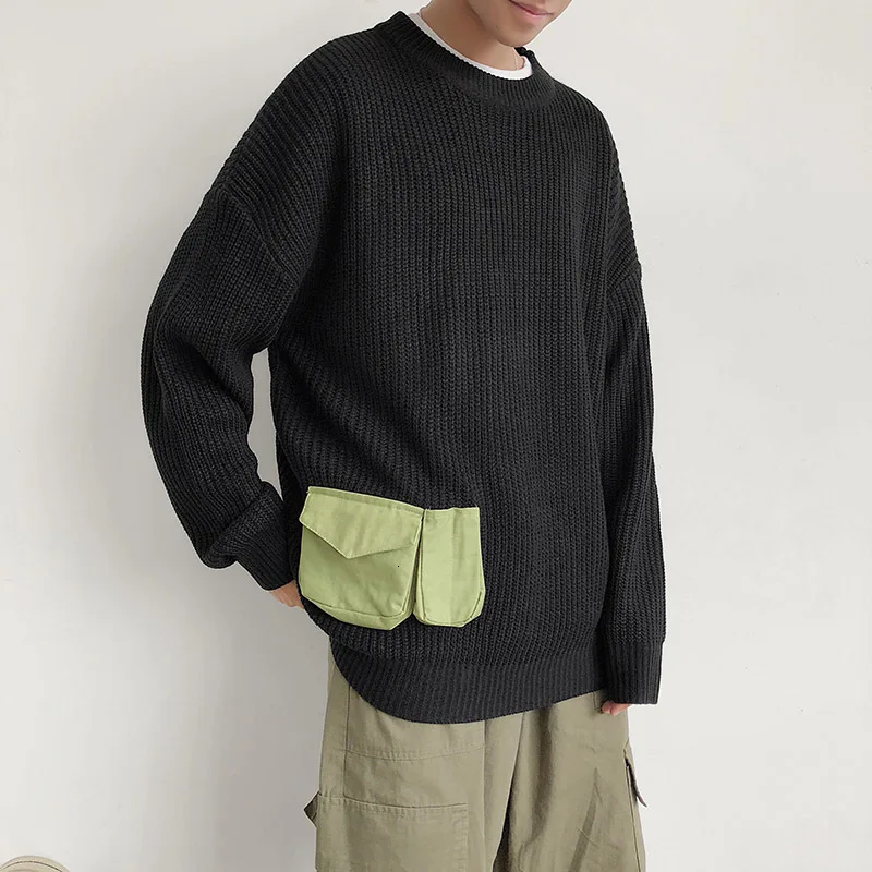Winter Sweater Men Warm Fashion Solid Color Casual Knit Pullover Men Sweter Clothes Loose Long-sleeved Sweater Man M-2XL Winter Sweater Men Warm Fashion Solid Color Casual Knit Pullover Men Sweter Clothes Loose Long-sleeved Sweater Man M-2XL