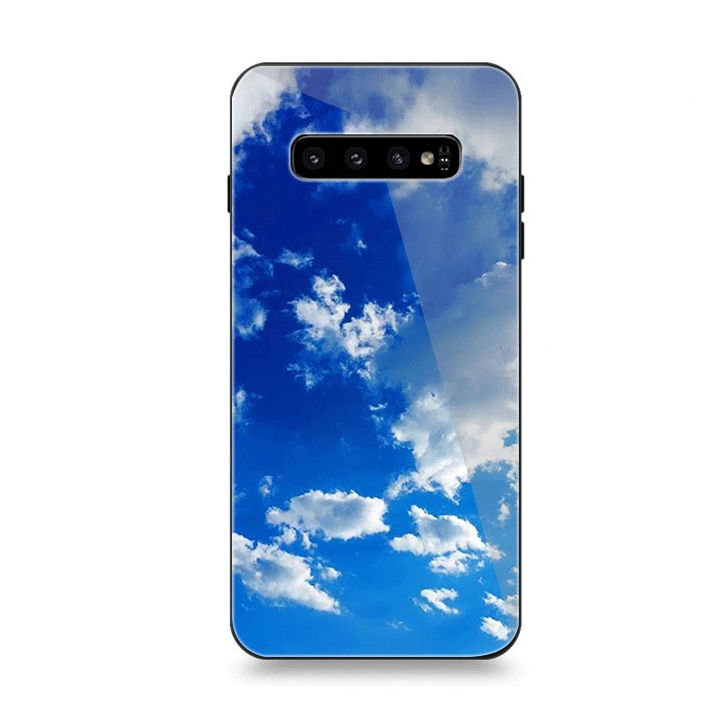 Мобильный чехол для телефона Стекло для samsung A10 A20 A30 A40 A50 A60 A70 S7 край S8 Plus Note 8 9 S10 крышка звездного неба - Цвет: G8
