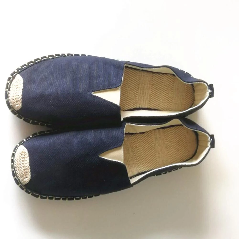 Mocasines de lona hechos a mano Unisex, alpargatas informales de zapatos de ejercicio, calzado plano azul y artes marciales| AliExpress