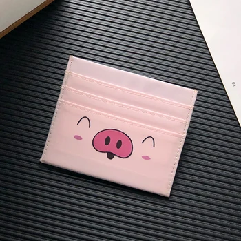 

Cute Cartoon Sweet Pig Lightweight Thin Oxford Waterproof Bank Card Holder Wallet Case Bag Small Mini Girl Small Mini Coin Purse