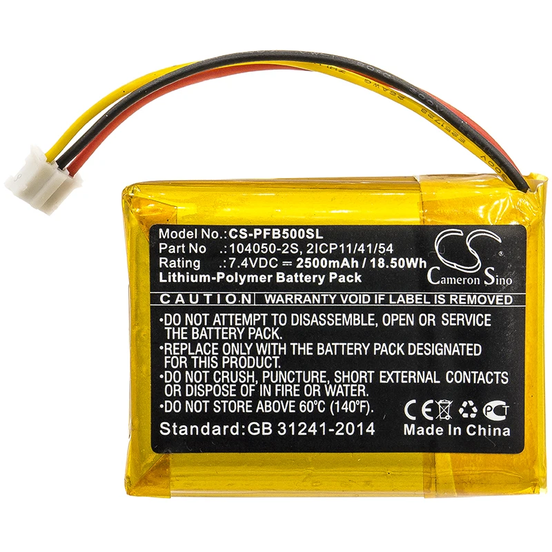 

cameron sino 2500mah battery for PHILIPS B5/12 Fidelio B5 PHILIPS 104050-2S 2ICP11/41/54