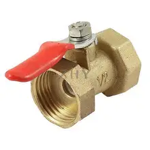 1/2NPT внутренняя резьба F/F красная ручка компрессионный рычаг шаровой клапан