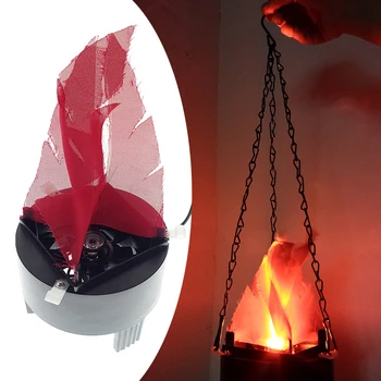 

Hot LED Halloween reincarnation chandelier simulation flame lamp bonfire electronic brazier lamp bar chandelier props EU/UK Cozy