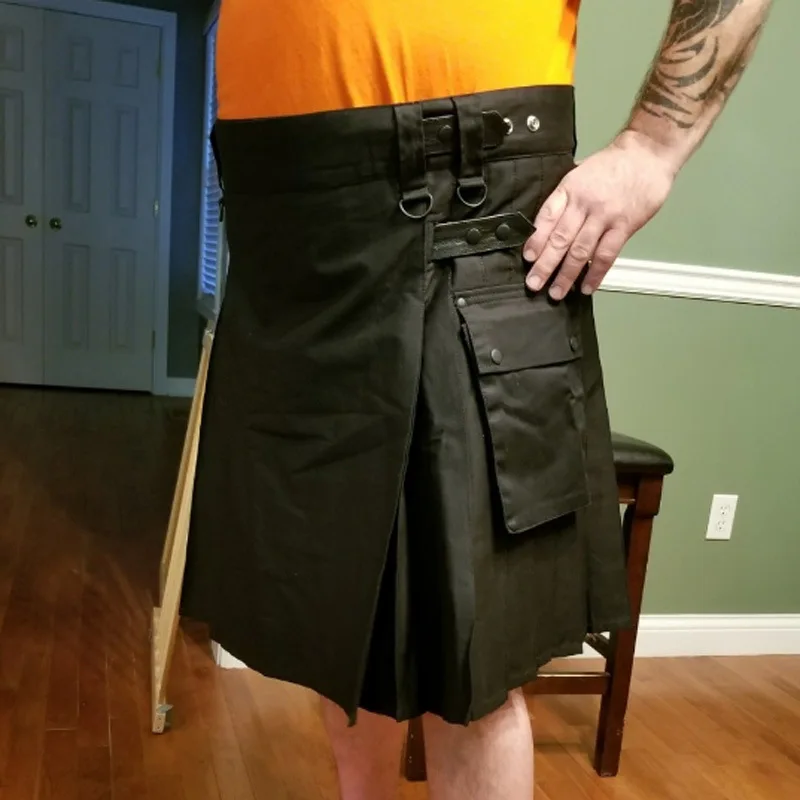 Мужские шорты винтажные юбки Kilt шотландская готическая юбка Кендо с карманами
