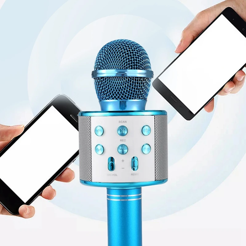 Популярный беспроводной караоке микрофон Портативный Bluetooth мини домашний KTV для