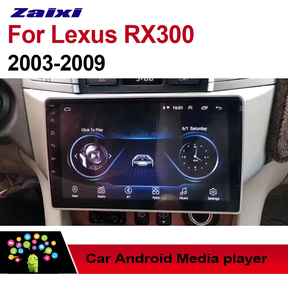 ZaiXi 9 &quotAndroid автомобильный мультимедийный GPS аудио Радио стерео для Lexus RX300 2003 ~ 2009