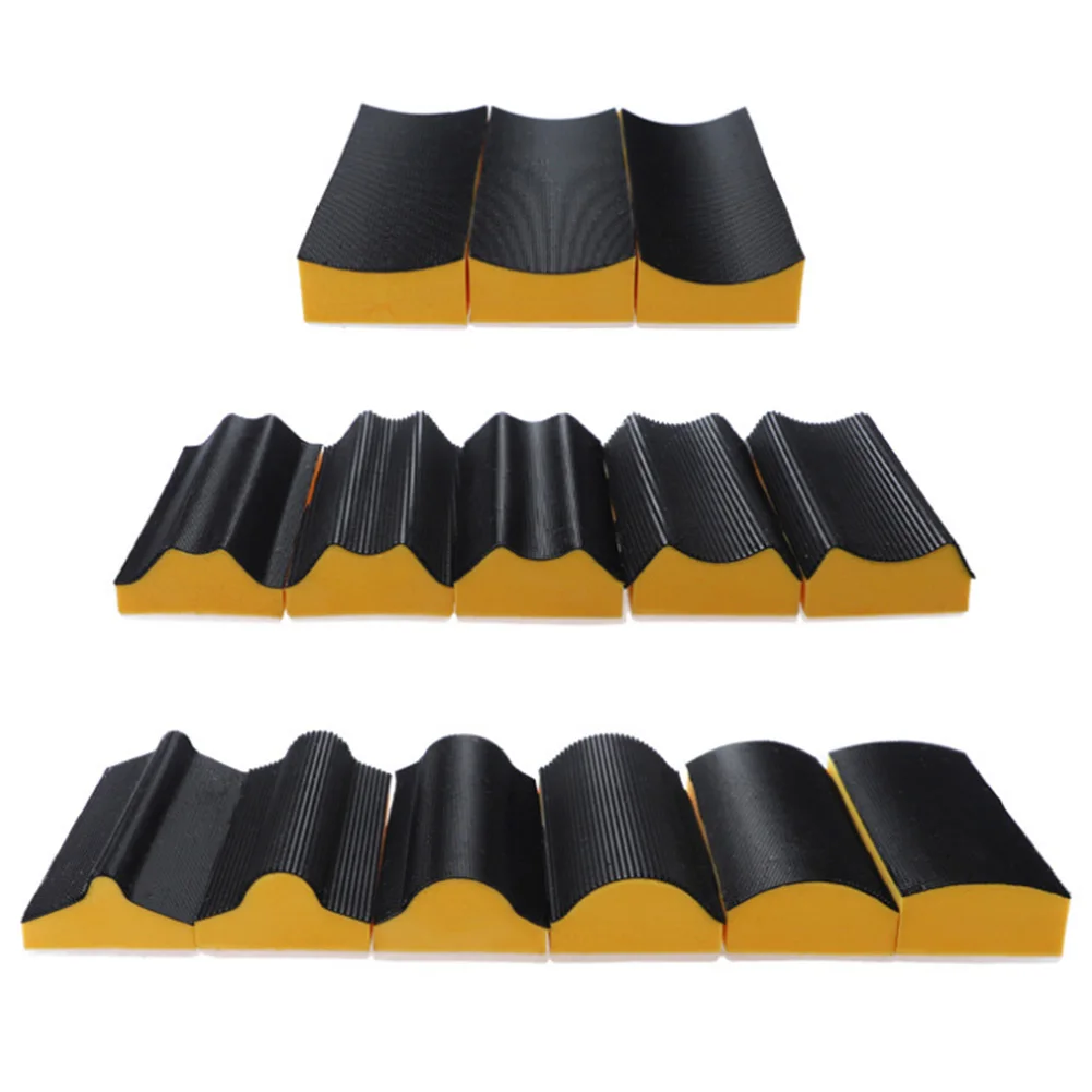 

16pcs/set Practical Durable Tool Hand Abrasive Polish Grinding Sponge Pad Special Shape Base Sanding Block Multipurpose Groove