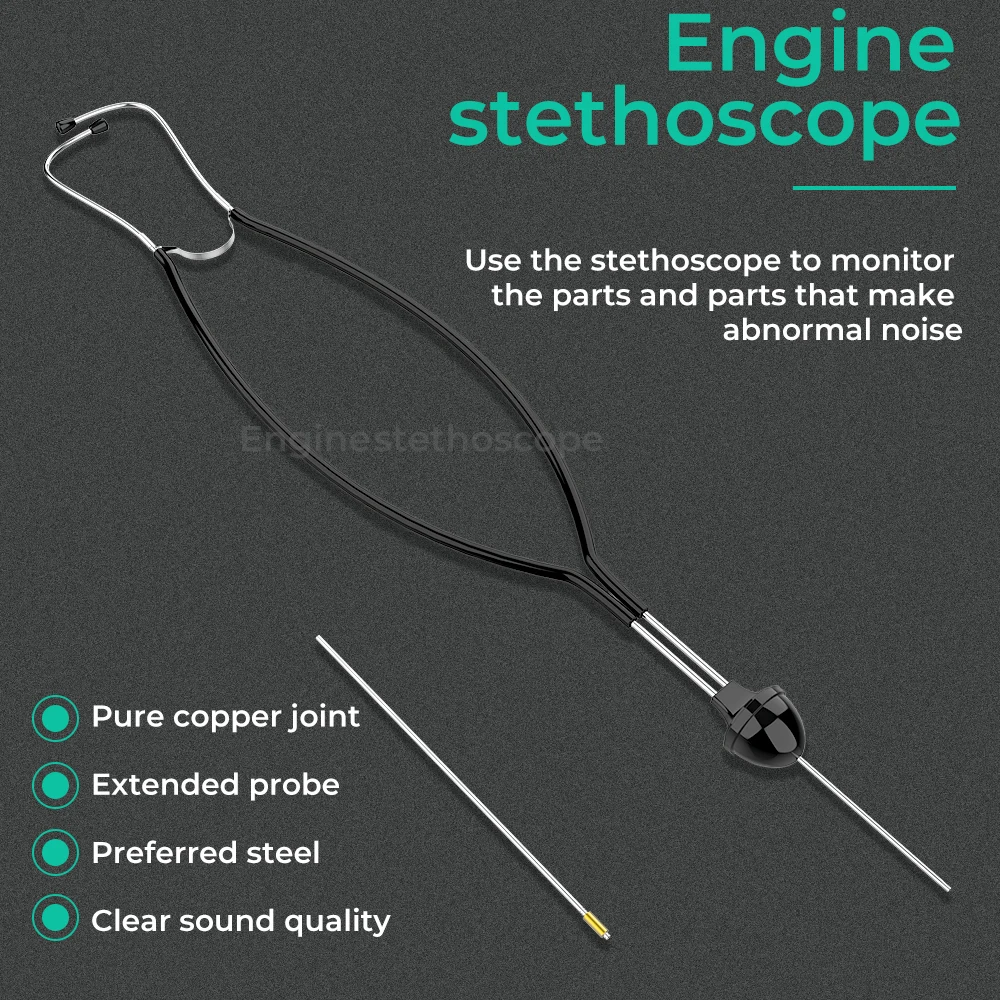 Автомобильный стетоскоп авто механика двигатель стетоскоп слуховой Инструмент Тестер двигателя автомобиля диагностический инструмент металлический зонд растягивается до 350 мм