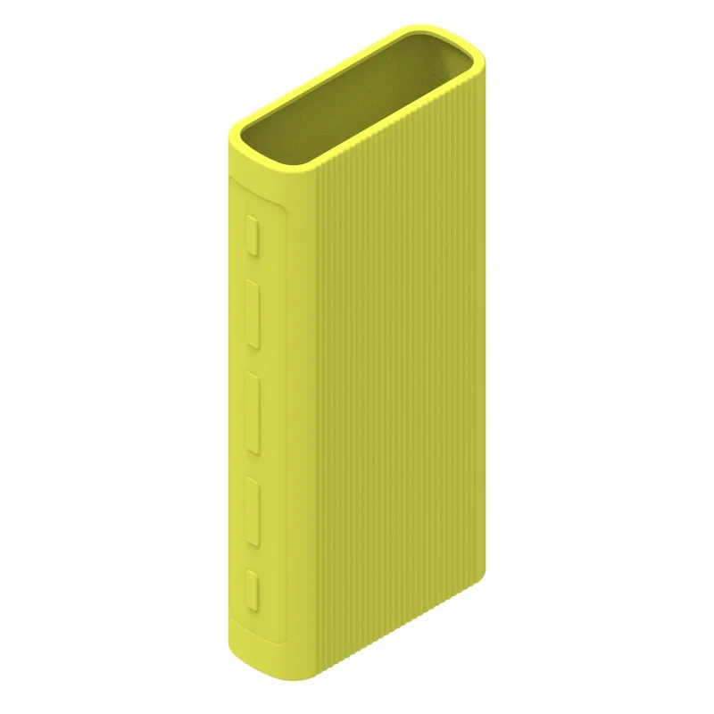 Зеленый Силиконовый чехол для Xiaomi power Bank 3 поколения 20000 мАч PLM07ZM резиновый чехол Чехол Сумки для портативного внешнего аккумулятора - Цвет: Зеленый