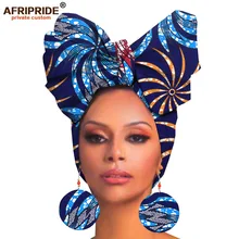 Best Price African headwraps and earings for women african head scarf ankara traditional headtie scarf turban print wax AFRIPRIDE A19H008 Best Price African headwraps and earings for women african head scarf ankara traditional headtie scarf turban print wax AFRIPRIDE A19H008