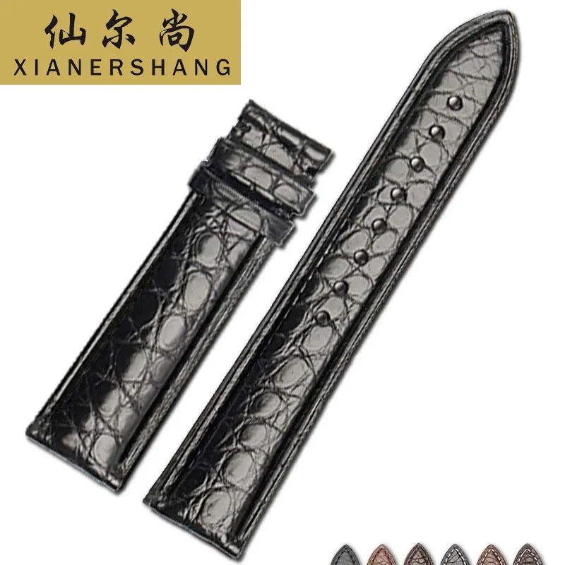 New Crocodile Skin Watch Band Custom Universal Strap Handmade Genuine Leather Belt 16MM 18MM 20MM 22MM 24MM Alligator Watchbands | Наручные