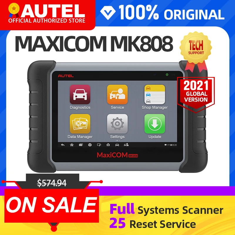 Autel MaxiCOM MK808 MX808 OBD OBDII диагностический инструмент OBD2 сканер полная система диагностический сканер Autel планшетный Автомобильный сканер - изображение
