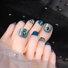 Ногти на ногах маникюр патч готовой продукции разборка Лето полный набор ножные протезы ноготь желательный доступен с длинным