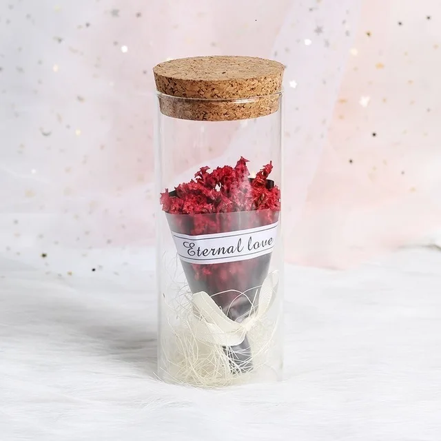 Immber Flora светящийся купол Красавица и Чудовище Роза светодиодный вечный Цветок День святого Валентина подарки на день рождения домашние вечерние Dekoration - Цвет: Babysbreath Red